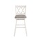 Contemporary Home Living 42.5" White High Double Cross Bar Stool with Swivel Seat